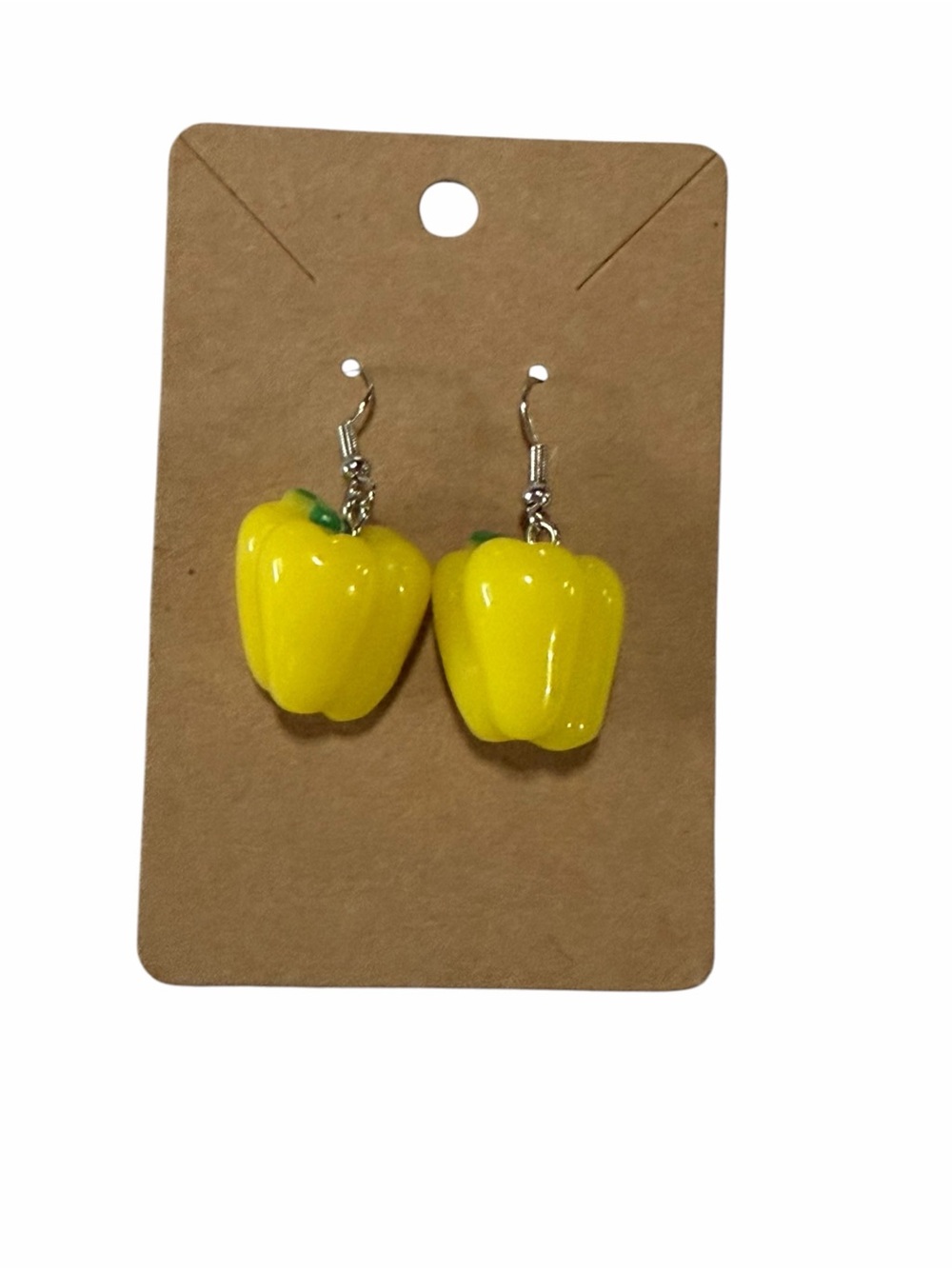 Yellow Bell Pepper Dangle Earrings - Women Jewelry